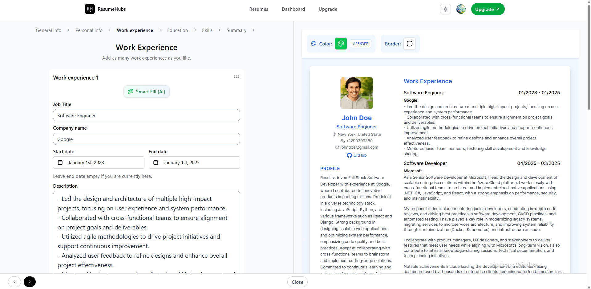 IT Fresher Resume Preview